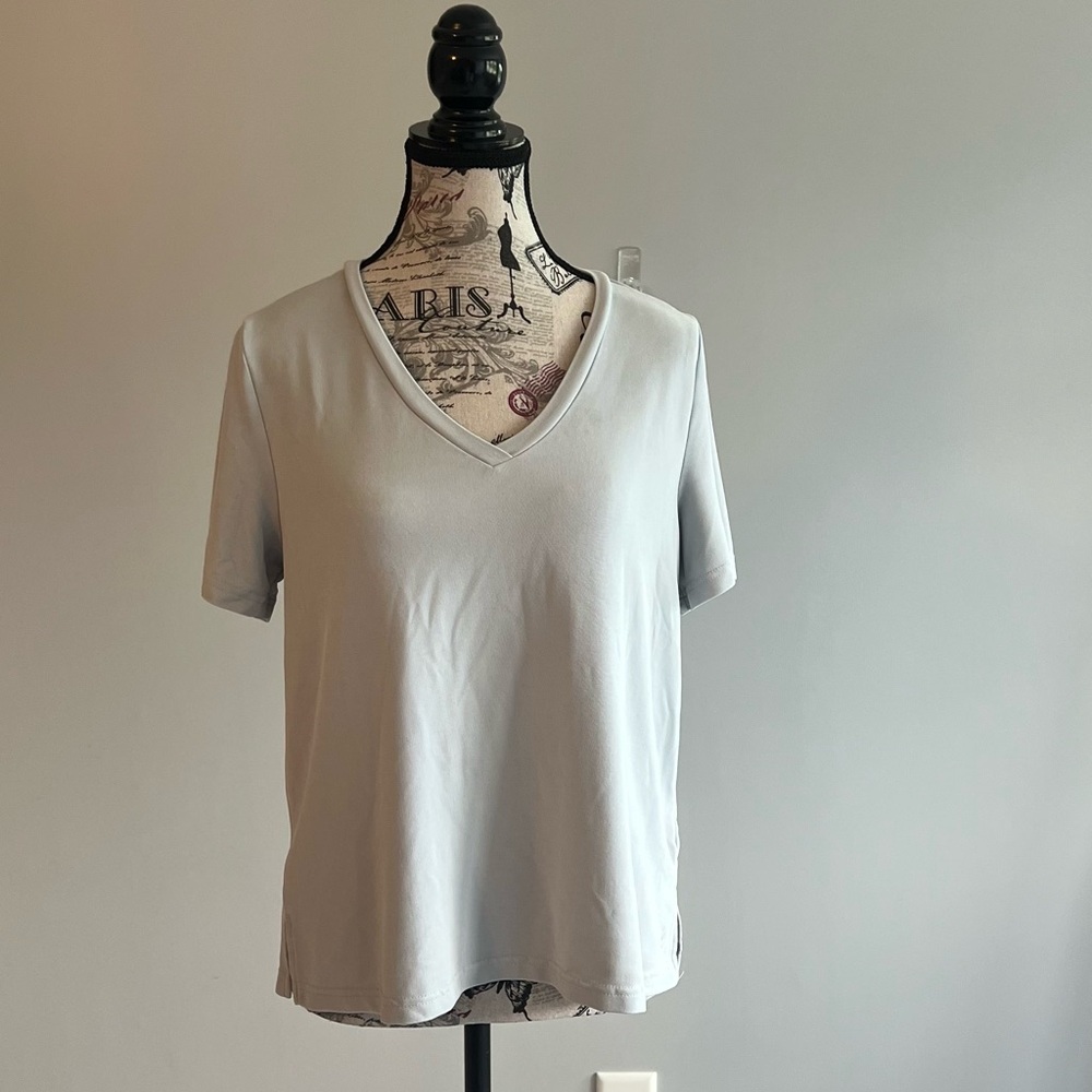 Light Gray V-Neck T-Shirt
